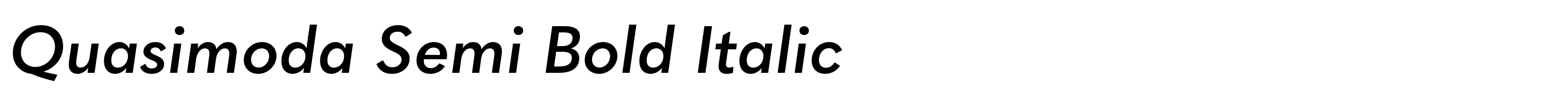 Quasimoda Semi Bold Italic